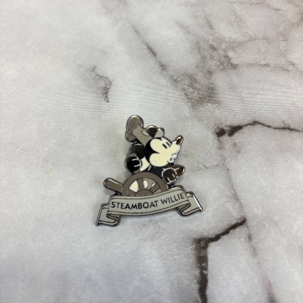 Disney Steamboat Willie 12 Months Of Magic Gray Black White Pin 2002